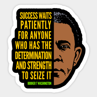 Booker T. Washington Inspirational Quote: Success (color) Sticker